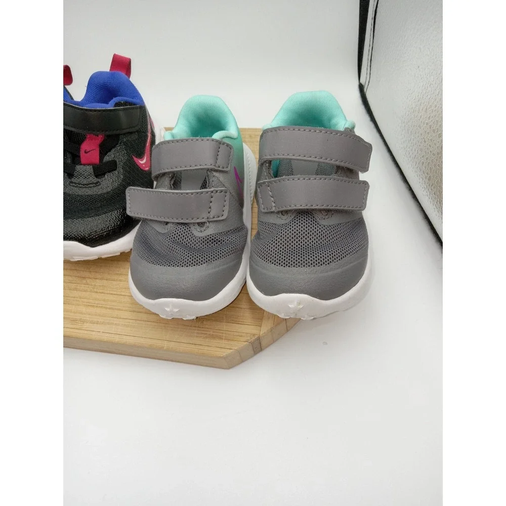 Nike Revolution 6 Baby Toddler Shoes DD1105 Graphic SZ 5C 1 Pair Gray/Green Nike